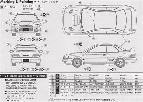 Subaru Impreza 2dr Coupe Wrx Type R Sti Version V Model Car Color1