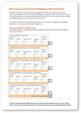 Practical EQ Emotional Intelligence Self Assessment