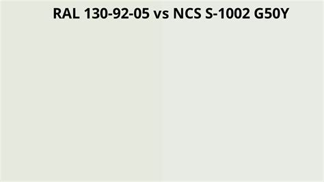 Ral 130 92 05 Vs Ncs S 1002 G50y Ral Colour Chart Uk