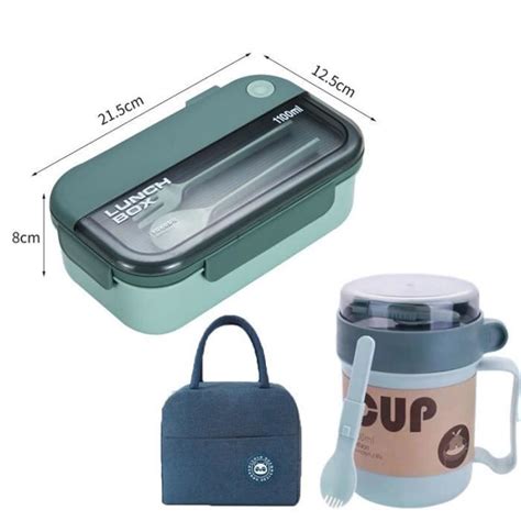 Lunch Box Boite A Repas Green Set Ml Bo Te D Jeuner Bo Te