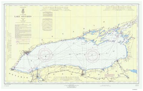 Lake Ontario 1965 - Old Map Nautical Chart Reprint LS2 - OLD MAPS