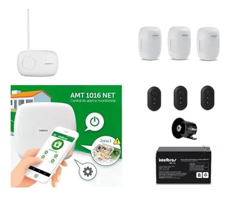 Kit Alarme Intelbras Amt App E Sensores Infra Fio