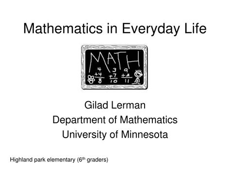 Ppt Mathematics In Everyday Life Powerpoint Presentation Id220262