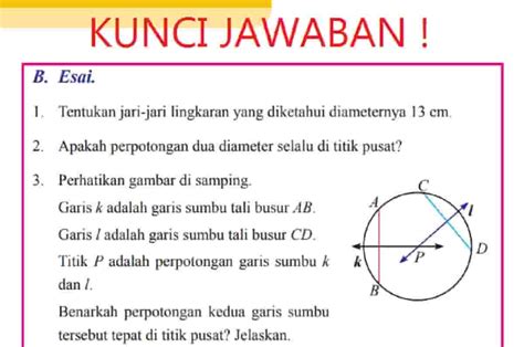 Jawaban Tentukan Jari Jari Lingkaran Yang Diketahui Diameternya Cm