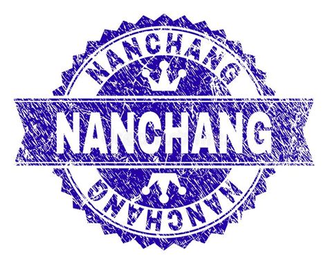 El Grunge Texturizó El Sello Del Sello De NANCHANG Con La Cinta