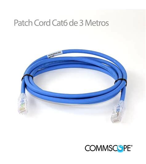 Cable Patch Cord Cat6 3 Metros Commscope NPC06UZDB BL003M