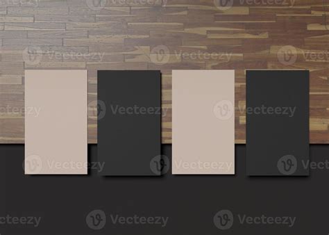 Black blank business cards mockup 14628746 Stock Photo at Vecteezy