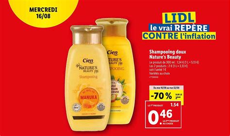 Promo Shampooing Doux Nature S Beauty Cien Chez Lidl Icatalogue Fr