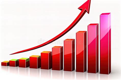 3d Graph Showing Rise In Profits With Arrow Growing Graph Business Chart Upward Trend Growth