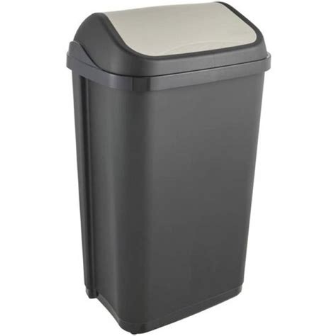 Cubo De Basura Con Tapa Basculante 50 L Swantje Gris Grafito