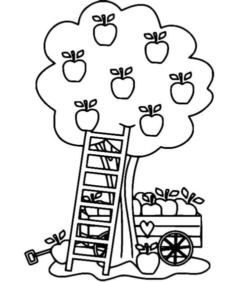 Free Apple Tree coloring page - Download, Print or Color Online for Free