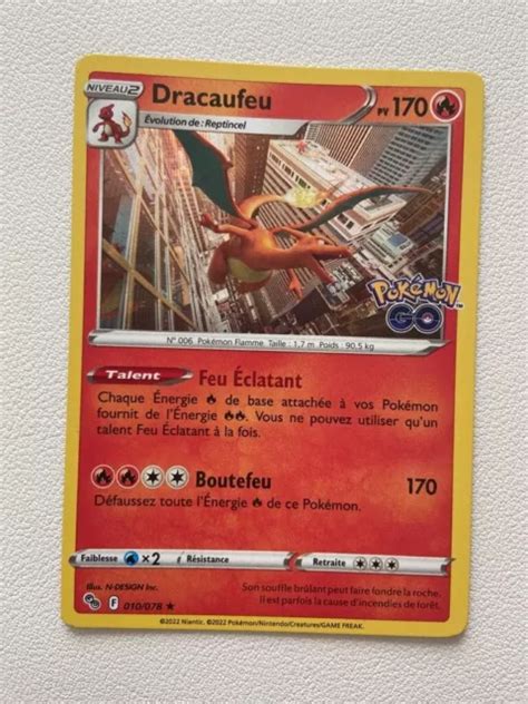 Carte Pokemon Dracaufeu Holo Pokemon Go Ultra Rare Neuf Eur