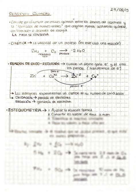 Solution Reacciones Qu Micas Studypool