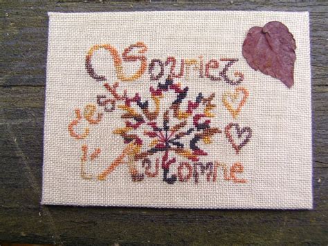 Automne Corinne Suit Son Fil Point De Croix Automne Broderie