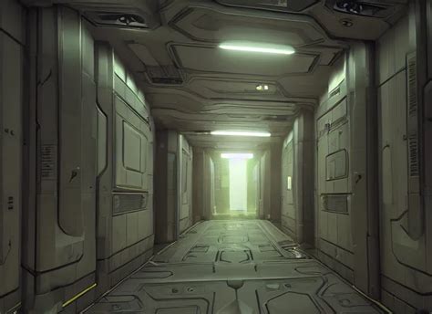 Sci Fi Modular Hallway Parts Kitbash Intricate Stable Diffusion