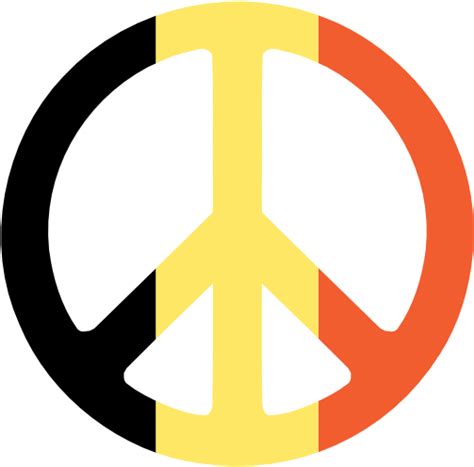 Download Belgium Peace Sign Flag Scalawag Symbol Full Size Png