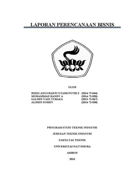 Laporan Perencanaan Bisnis Pdf