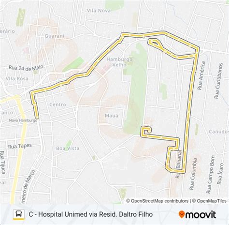 Rota da linha l55 casca horários paradas e mapas C Hospital