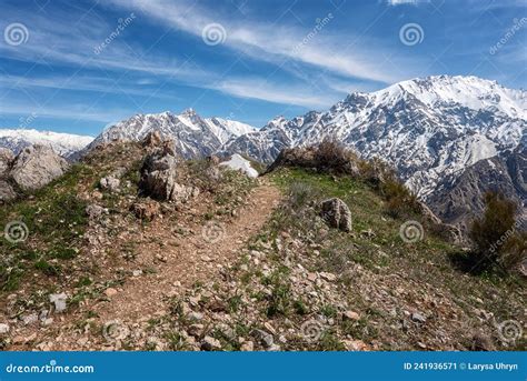 Chimgan Mountains Uzbekistan Amazing Nature Landscape With Rocks