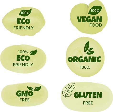 Premium Vector Eco Bio Organic And Natural Products Sticker Label