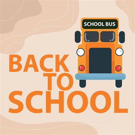 Back to school vector design illustration with School Bus theme ...