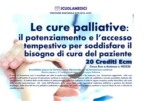 ECM Cure Palliative 20 Crediti Ecm SCUOLAMEDICI IT