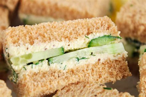 Vegan Cucumber Tea Sandwiches With Dill Cream Cheese Plant Based Jess