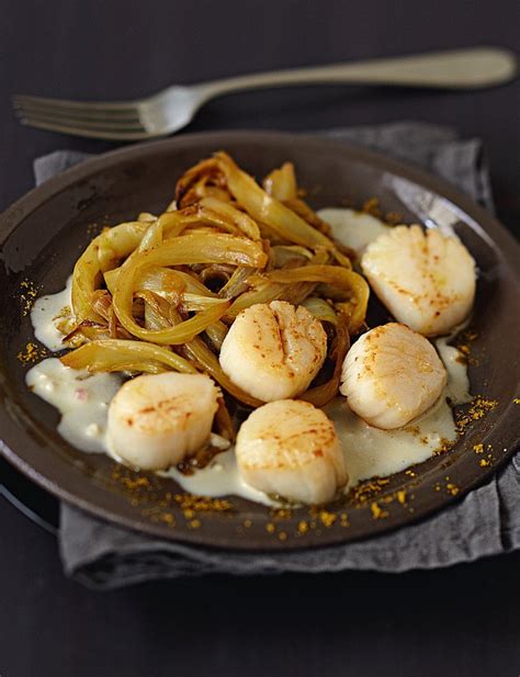 Recette Coquilles Saint Jacques Compot E Dendives Au Curry Marie Claire