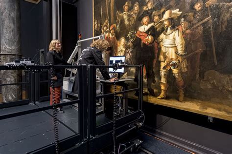 Rembrandts Night Watch Is Being Restored Live Before The Public At