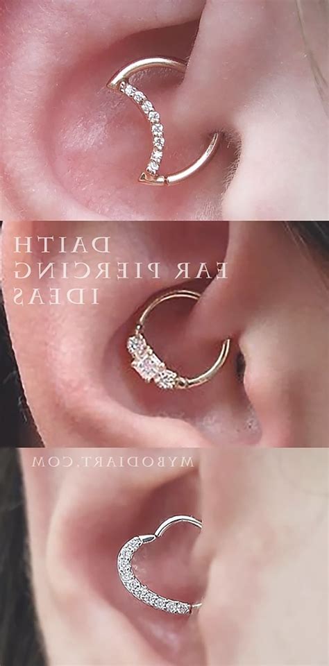 Hydra Crescent Moon Crystal G Ear Piercing Daith Ear Piercing Ear