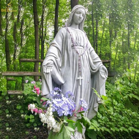 Life Size Outdoor Stone Blessed Virgin Mary Statue For Decoration Dzm