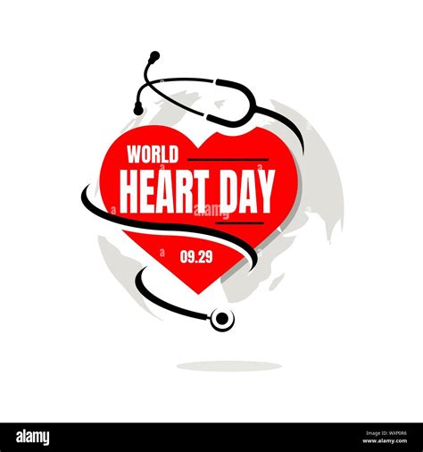 World Heart Day Vector Illustration A Background With Image Of