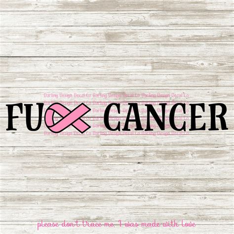 Fuck Cancer Svg F Cancer Svg Comes With  Png And Svg Bonus Net Cancer Ribbon Alternative Etsy