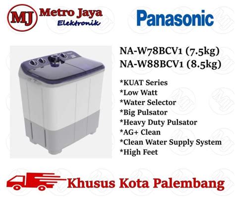 Jual Mesin Cuci Panasonic 2 Tabung 8 5 Kg Low Watt NA W88BCV NAW 88 BCV