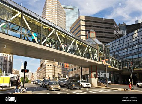 Massachusetts Boston Pedestiran Walkway Over Huntington Avenue