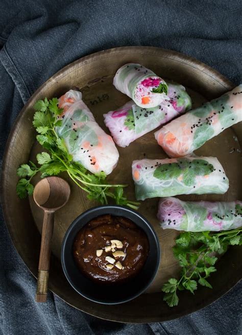 Healthy Delicious Vegan Rice Paper Rolls Well Nourished