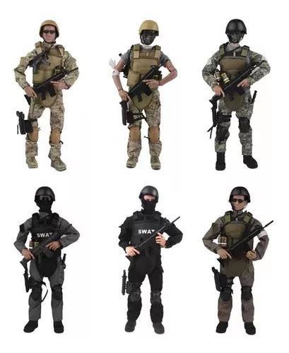 Boneco Soldado Militar Swat For A Especial Policia Americana Frete Gr Tis