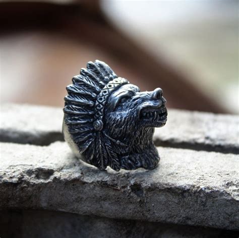 Werewolf Monster Indian Wolf Ring Handmade Lead Free Pewter - Etsy