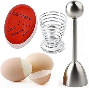 Pcs Set Soft Hard Boiled Egg Cracker Topper Stainless Steel Shell