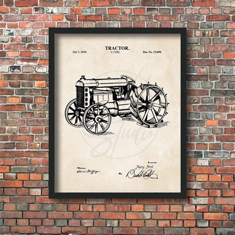 Vintage Farm Tractor Wall Art Antique Tractor Patent Print - Etsy