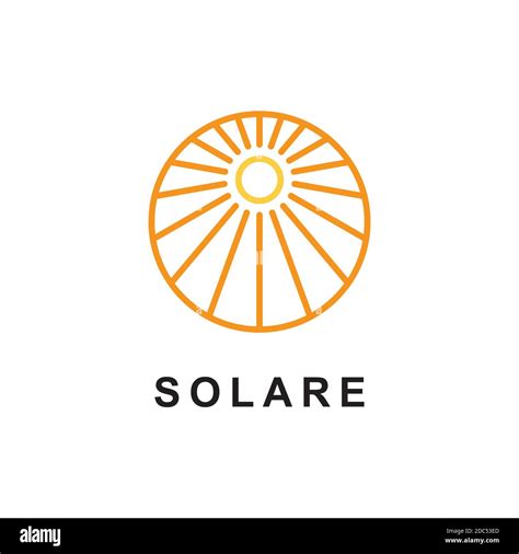 Solar Logo Design Vektor Vorlage Kreative Sonne Symbol Stock