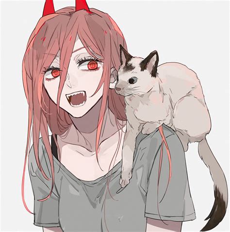 Power And Meowy By Eba On Pixiv R Chainsawman