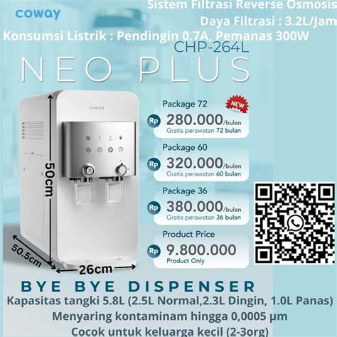 jual coway water purifier neo  chp cicilan   garansi