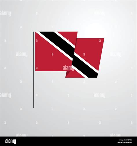 Trinidad And Tobago Waving Flag Design Vector Stock Vector Image And Art Alamy