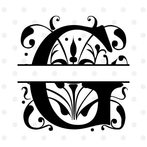 Free Monogram G Svg 259 SVG File Cut Cricut