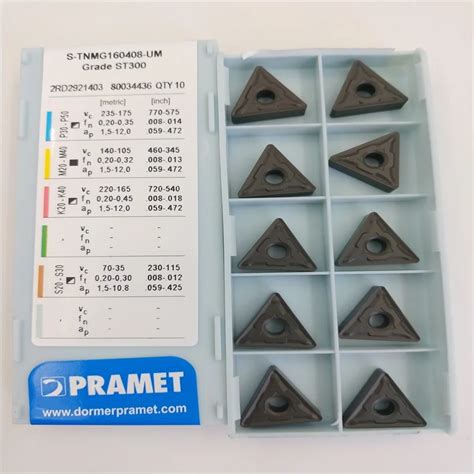 Tnmg160408 Um St300 Pramet Turning Insert Dormer Pramet Turning Tools