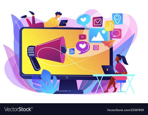 Social Media Marketing Concept Royalty Free Vector Image