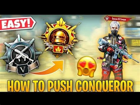 How To Push CONQUEROR In BGMI How To Push GOLD TO CONQUEROR Tips