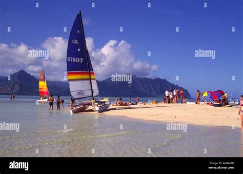 Sandbar Kaneohe Bay Oahu Hawaii Stock Photo 2708538 Alamy