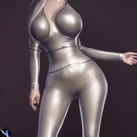 Portrait Of A Curvy Feminine Hot Pale Goth Woman With Stable Diffusion